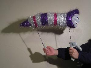 Cha-Cha-Charlie the Caterpillar: made from various materials, for Puppet Theatre Wales