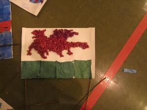 Workshop Leader, Summer school children making flags from imagination and inspired by originals