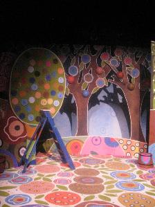 Painting on Aesop Fables for Theatre Na Nog, Designer Guy Odonnel
