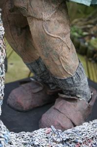 Doris, Sculpture: Close up of sock and shoe