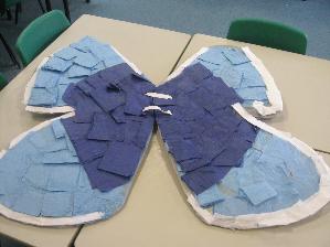 Workshop Leader for a year 6 class making butterfly costumes inspired from photos