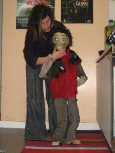 Marco, banruku boy puppet made for Odyssey Theatre
