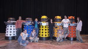 Daleks with props department at Cymru BBC